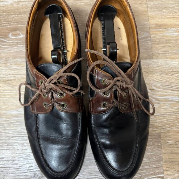 Allen Edmonds Black/Brown Leather Boat Shoes Men\'s Size 13 main image 5
